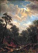 Albert Bierstadt Moonlit_Landscape painting